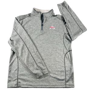 Coors Light Beer Quarter Zip Pullover Mens M Heather Gray Long Sleeve Jersey